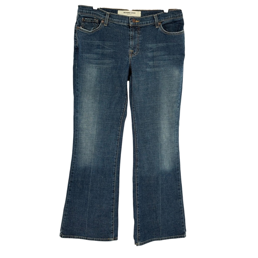 Mossimo Denim Bootcut Jeans Blue Mid Rise Stretch Size 12